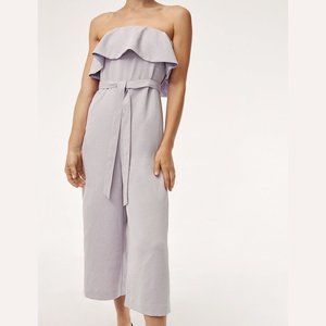 Aritzia Babaton Lilac Fog Flutter Jumpsuit